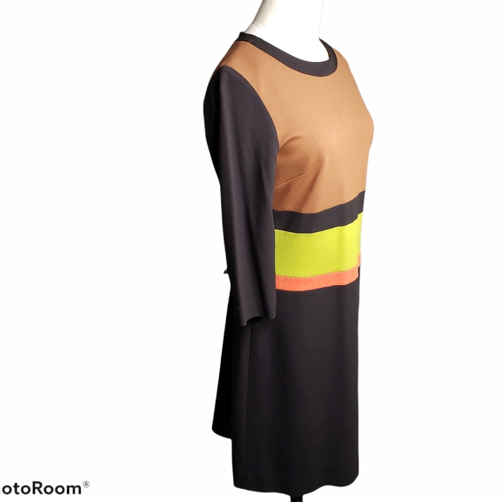 W By Worth Color Block Retro 60's Mod Sheath Dress - image 2